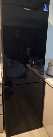 Hitachi black refrigerator - good condition, double door