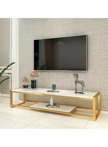 European-style natural marble metal TV cabinet Restaurant Furniture Supplier Dubai