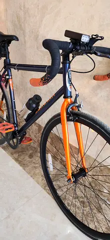Road/Fixed-Gear Style Bike — Lightweight frame, single-speed setup