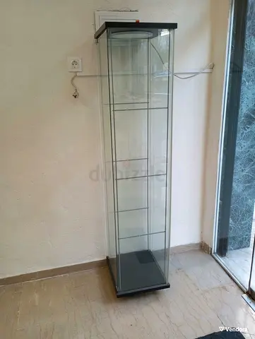 Tall Glass Display Cabinet with Shelves