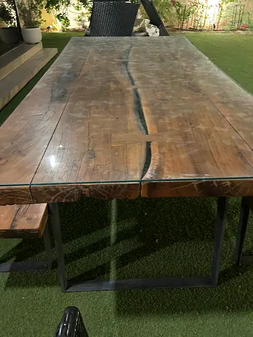 Solid wood out door table