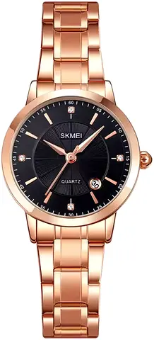 Skmei 1819 Rose Gold Womens Analog Quartz Watch - Stainless Steel Bracelet