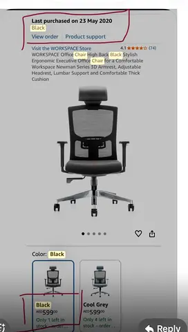 Mann ergonomic desk chair