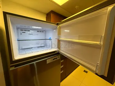 Haier stainless steel fridge freezer - Brand New. Selling as bought the wrong size by mistake.
