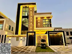 Modern 3-Story Villa for Sale in Yasmin – 5 Master Bedrooms – High-End Finishing &amp; Stone Fac