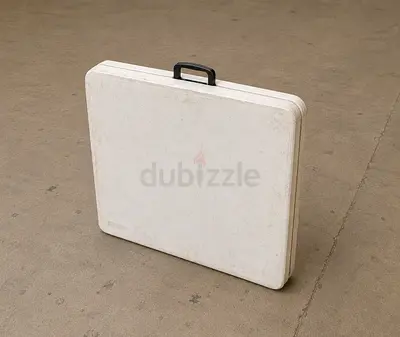 Foldable Plastic Picnic/Utility Table (Portable) - White