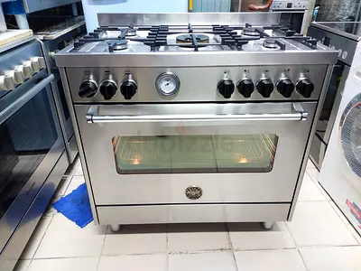 BARTAZOONI 5 Burner Full Gas Cooker. OVEN With Dual FAN. Made Italy. 90Cm.