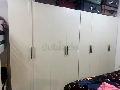 White 6-Door Wardrobe / Armoires - Good Condition