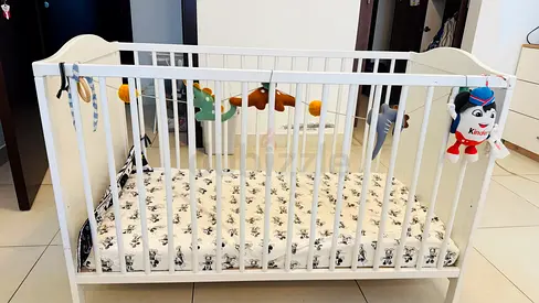 Ikea baby cot with mattress