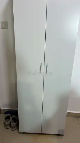 White 2-Door Wardrobe / Storage Cabinet - Good Condition