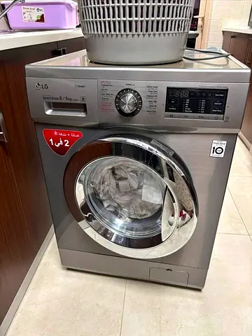 LG Front Load Washer dryer 8/5 kg - Silver, Good Working Condition