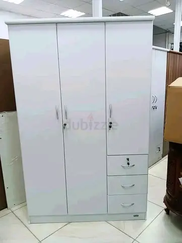 Brand new White 3-Door Wardrobe with Drawers