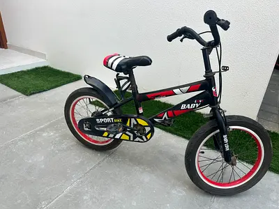 Kids 12- inch Black  Red Baby Sport Bike - Good Condition