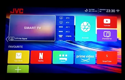 JVC 43 Smart LED TV - Working Condition, Ready to Use with Remote Control and Wall Mounting Frame
