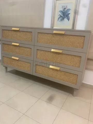 Rattan chast of drawer