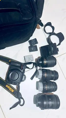 Nikon D5300 Body
Nikon DX Zoom Lens 18-200 
Nikon DX Zoom Lens 55-200 
Nikon DX Kit Two Lens -18-55