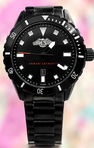 Armani Exchange Black Stainless Steel Mens Watch