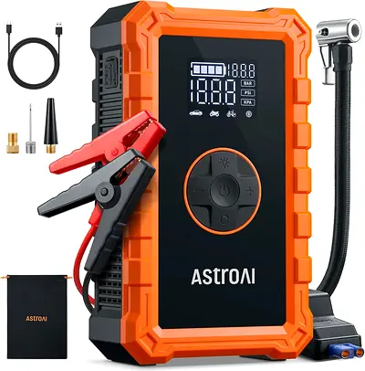 Portable Car Jump Starter Power Bank with Air Compressor - ASTROAI