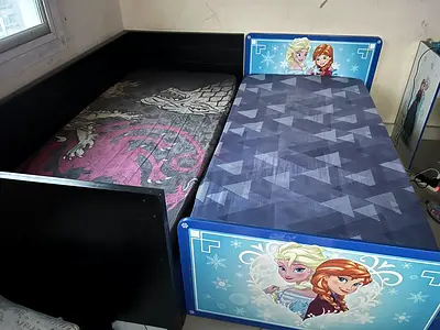 Children’s Frozen Character Bed Frame and Day Bed-Diwan with Storage.