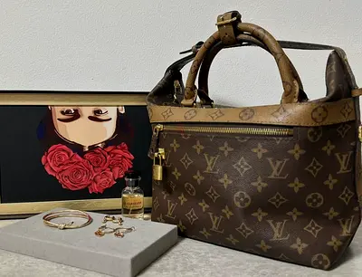 Preloved Louis Vuitton StYLe reverse mono covertible tote bag and extras