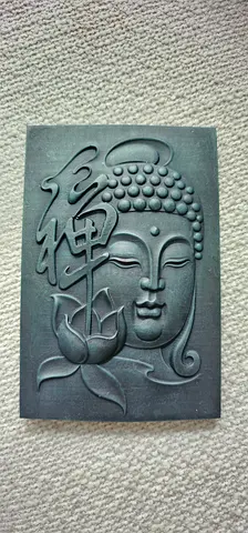 Carved  Buddha Relief Plaque