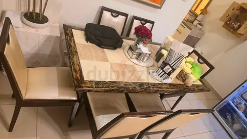 6 seater Stone top Dining Table