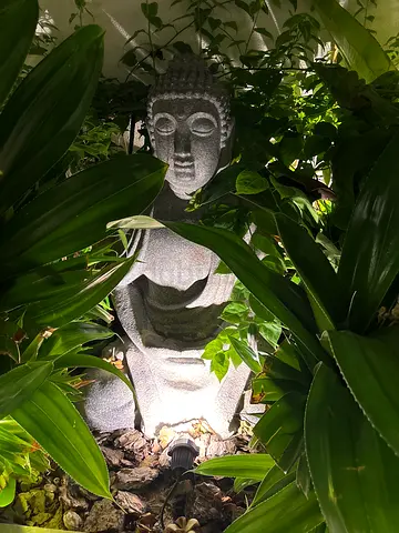 Outdoor Stone Buddha Garden Statue - Decorative Zen Ornament