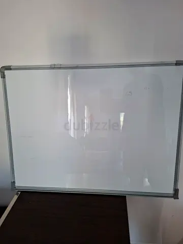 Large Magnetic Whiteboard with Aluminum Frame - Good Condition