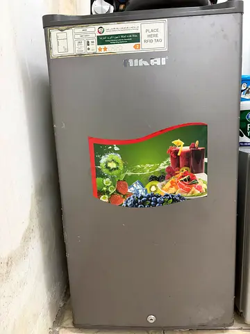 Small single-door mini fridge (used) -