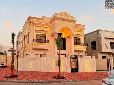 One of the most luxurious villas in Ajman, featuring European-style super deluxe design and finishes - modern design and excellent finishing.