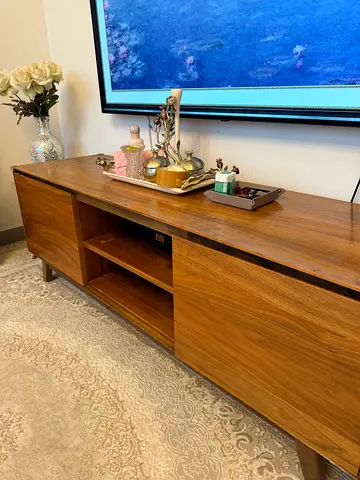 Solid Wood TV Entertainment Unit / Media Console - Good Condition