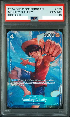 2024 One Piece PRB01 EN Monkey D. Luffy HOLOFOIL PSA 10 Graded Card