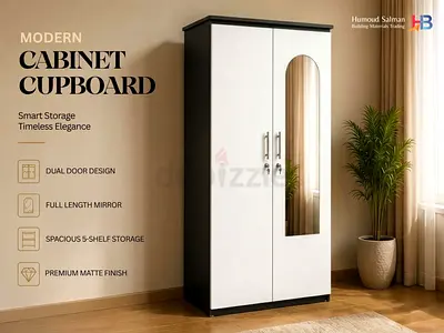 Cabinet Cupboard with Five shelfs and Mirror