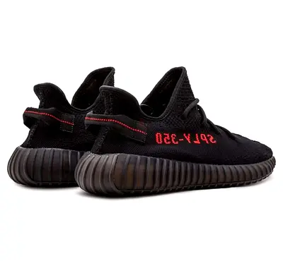 Original Yeezy Boost 350 V2 Bred Black Red – US 9.5