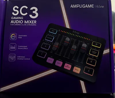 Fifine SC3 Gaming Audio Mixer (USB) - Compact Mixer for Streaming