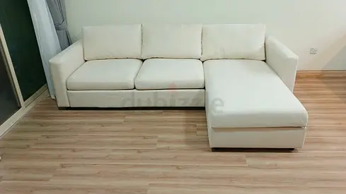 Ikea vimle sofabed with storage space beige color