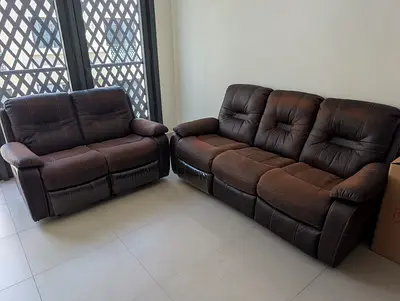 URGENT SALE: 5-Seater Leather Recliner Sofa Set from Pan Emirates