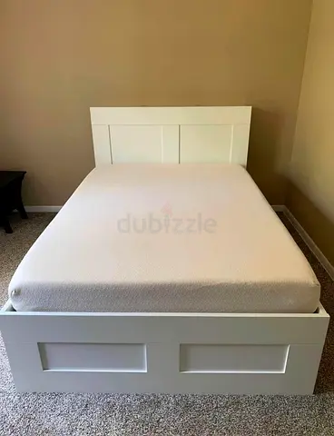 IKEA Brimness Double size bed frame with mattress - Good Condition