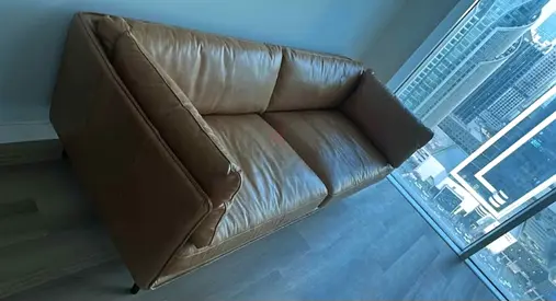 Cratebarrel Leather two seater sofa