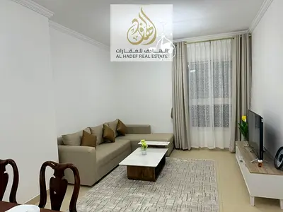 غرفة وصالة مفروشة للإيجار الشهري في الجرف 2 📍 مقابل سيتي سنتر عجمان ✨ شامل جميع الفواتير + باركنج