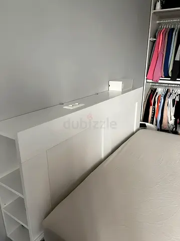 IKEA Brimness Double size bed frame with mattress
 — Good Condition