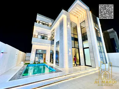 Luxury 6BR Villa with Pool, Roof & Lift in Al Amrah – Ajman | Registration, Water, Electricity & AC