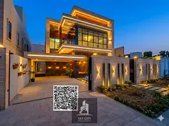 Two-story villa with a rooftop terrace for sale, including electricity, water, and air conditioning
