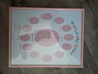 Watch Me Grow photo frame - baby monthly milestone frame (pink)