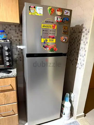 Silver Krypton Top-Freezer Refrigerator - Good Condition