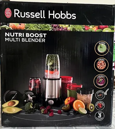 Russell Hobbs Nutri Boost Multi Blender - Complete Brand New Set (New Box Slightly torn) - UnUsed