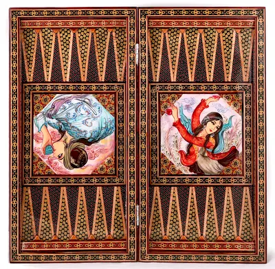Luxury Handmade Persian Khatamkari Backgammon  Chess Set - Collectors Piece (New)