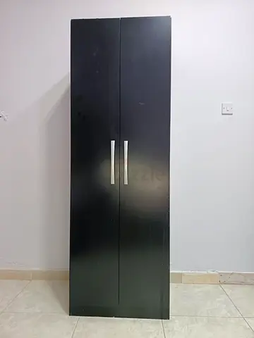 Modern 2-Door Dark Wood Cabinet (Selling Quick)