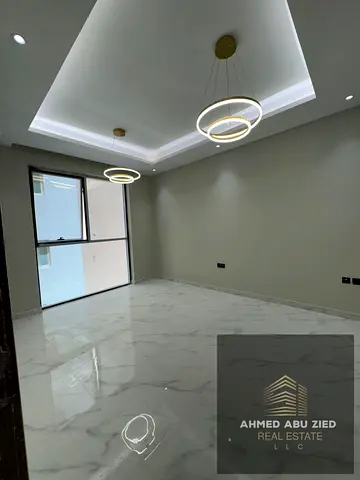 Brand new 1BHK for annual rent in Al Hamidiya Ajman near court balcony central AC 2 bathrooms master room 35k yearly 4-6 cheques