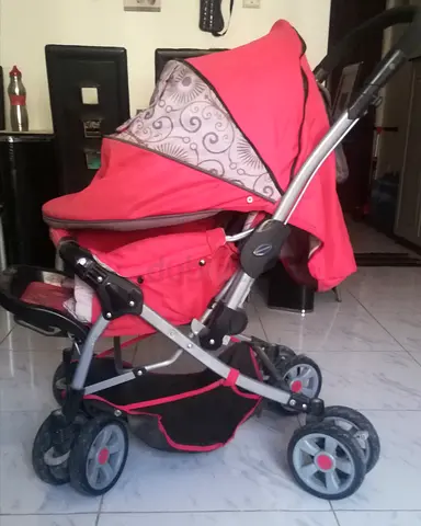 Red Baby Stroller / Pram - Lightweight Standard Stroller